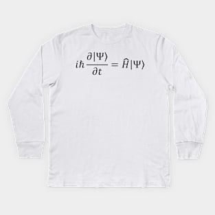 Schrodinger Equation - Quantum Mechanics And Science Kids Long Sleeve T-Shirt